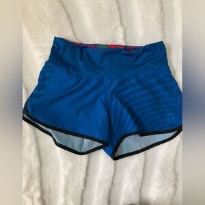 INKnBURN Blue Athletic Running Shorts with Black Trim